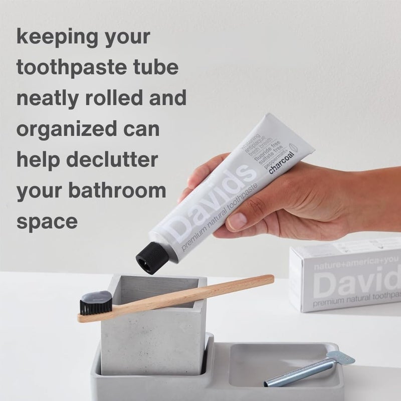 David's Toothpaste Tube Squeezer, Dispenser Tube Roller, Metal Tube Key, Dispenser Wringer Tools, Recyclable Metal, Made in USA (3 Pack) - Image 4